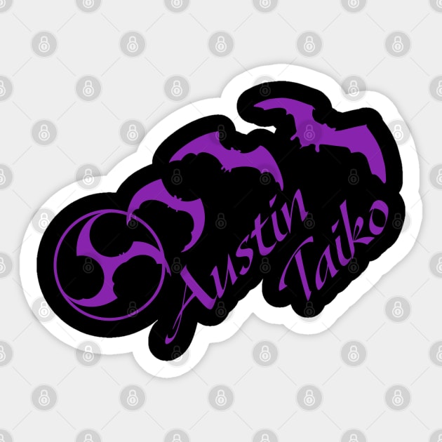 AT Bat Mitsudomoe purple Sticker by Austin Taiko